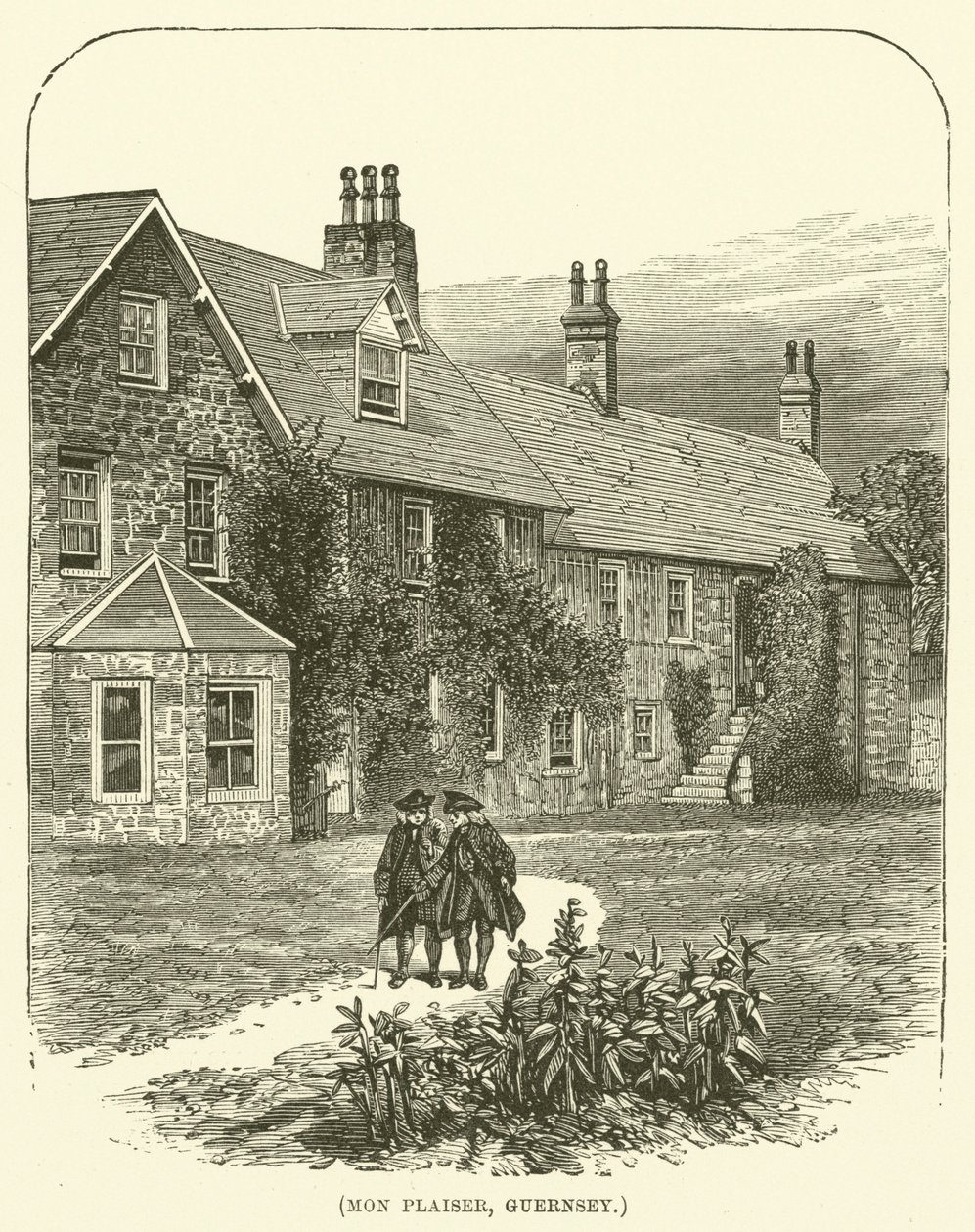 Mon Plaiser, Guernsey (grawerunek) autorstwa English School