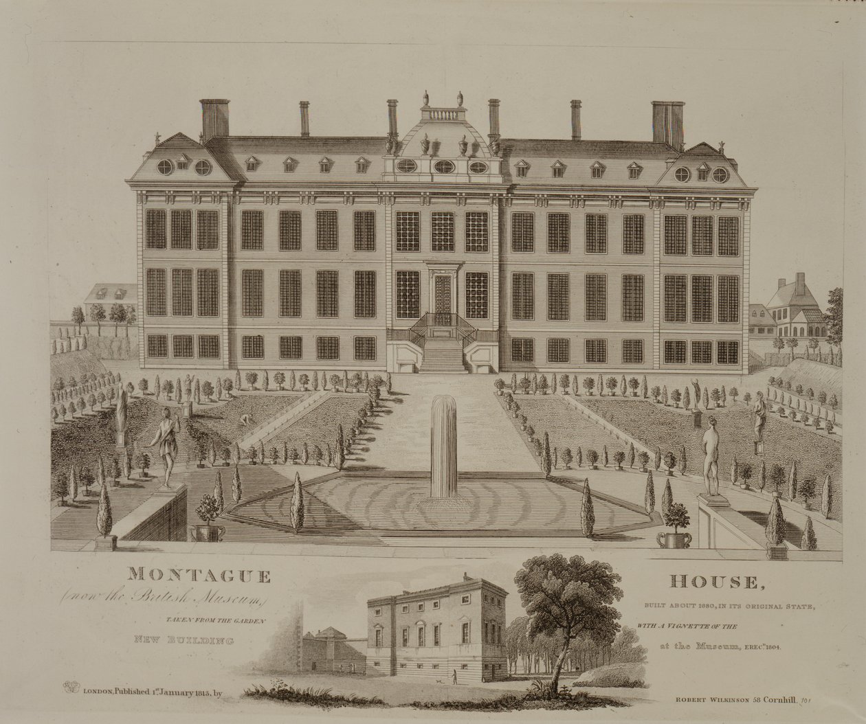 Dom Montague, obecnie Muzeum Brytyjskie, 1813 autorstwa English School