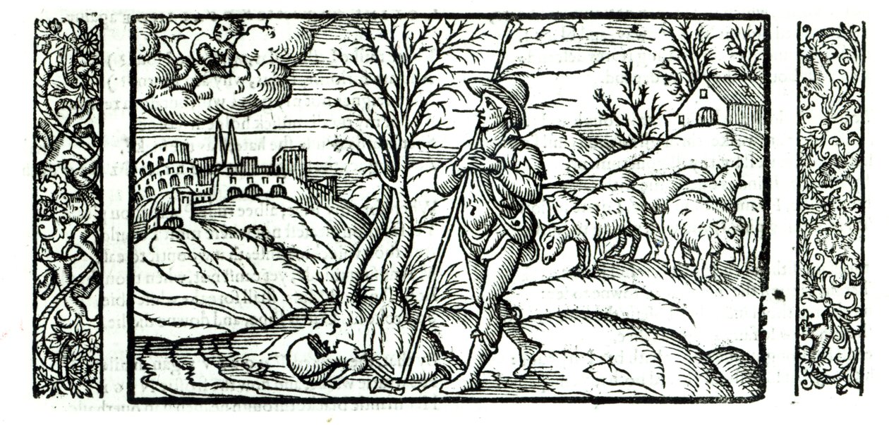 Miesiąc styczeń z kalendarza pasterskiego, 1579 autorstwa English School