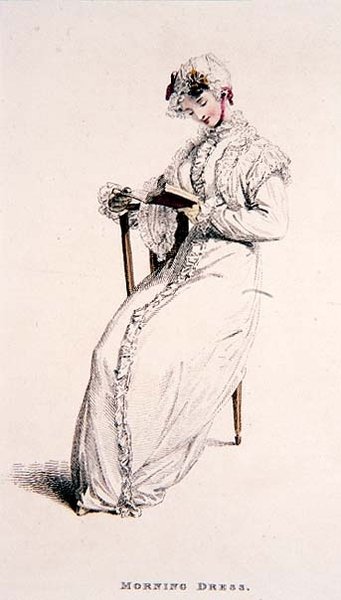Suknia poranna, wrzesień 1811, z "Repozytorium sztuki" Ackermanna autorstwa English School