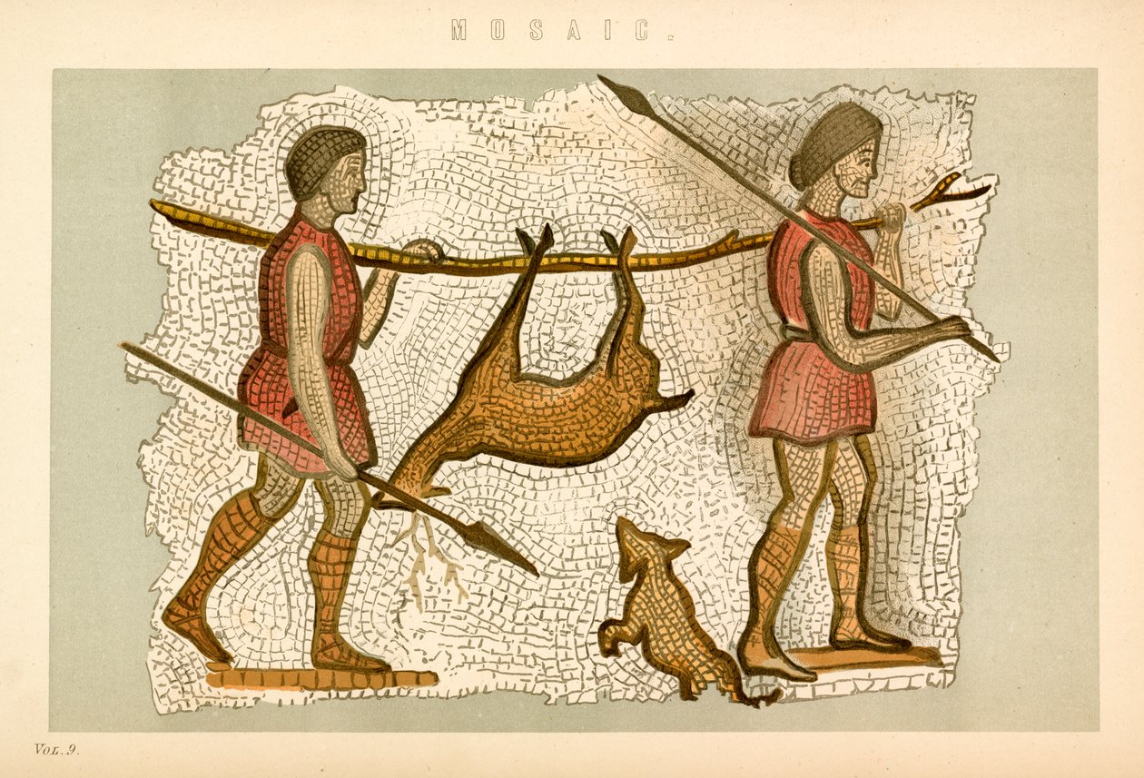 Mozaika (litografia kolorowa) autorstwa English School