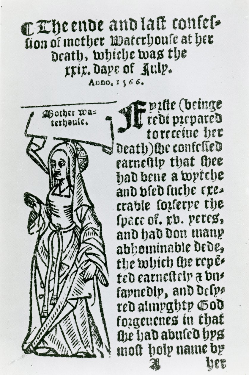 Mother Waterhouse (ok.1503-1566), broszura, 1566 autorstwa English School