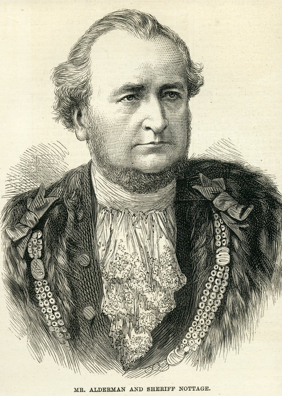 Pan Alderman i szeryf Nottage z The Illustrated London News, 10 listopada 1877 r. autorstwa English School