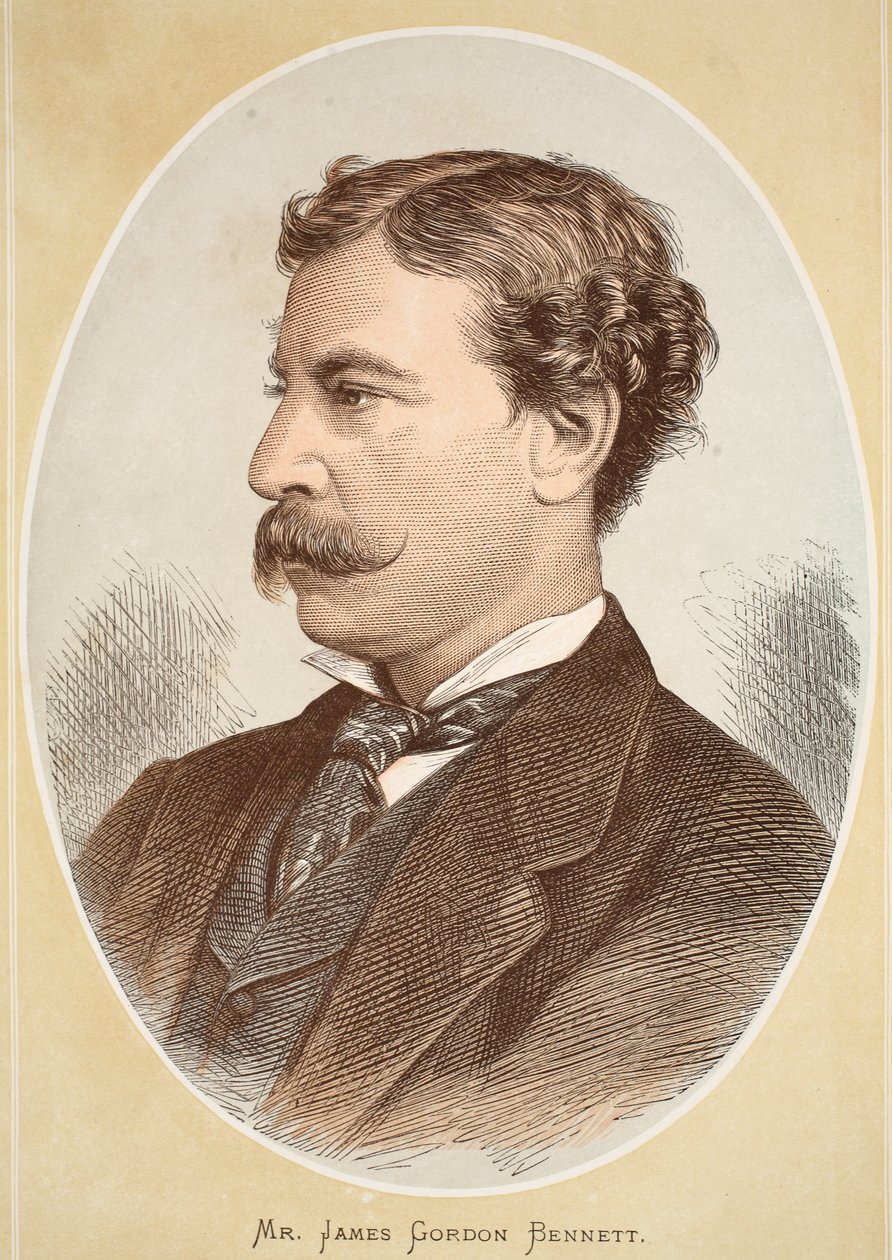 Pan James Gordon Bennett, ilustracja z The Pictorial Edition of the Life and Discoveries of David Livingstone autorstwa J. Ewing Richie, wyd. przez A. Fullartona & Co., 1876 autorstwa English School