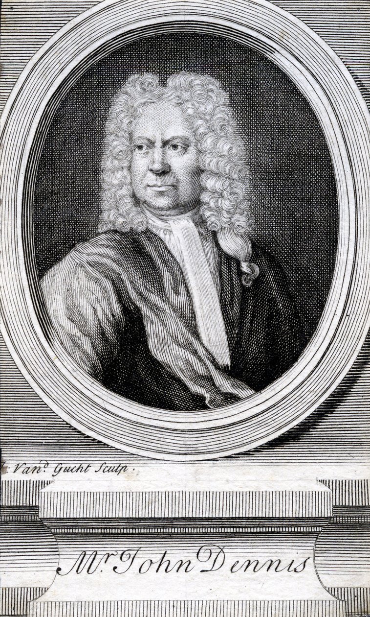 Pan John Dennis (1658-1734) autorstwa English School