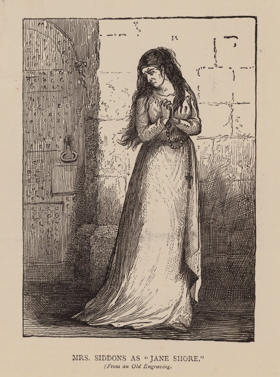 Pani Siddons jako "Jane Shore" (rycina) autorstwa English School