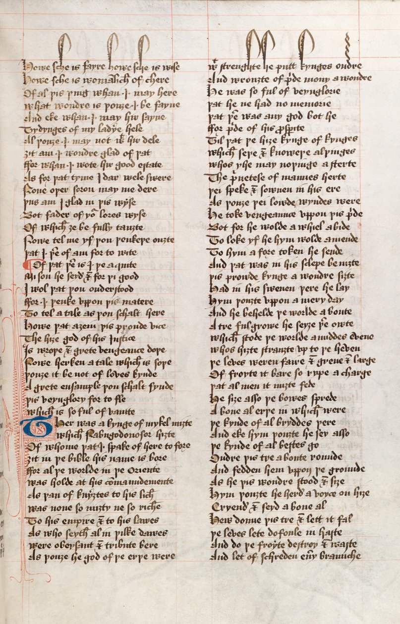 Ms326 f25r, Confessio Amantis autorstwa Johna Gowera (pióro i atrament na welinie) autorstwa English School