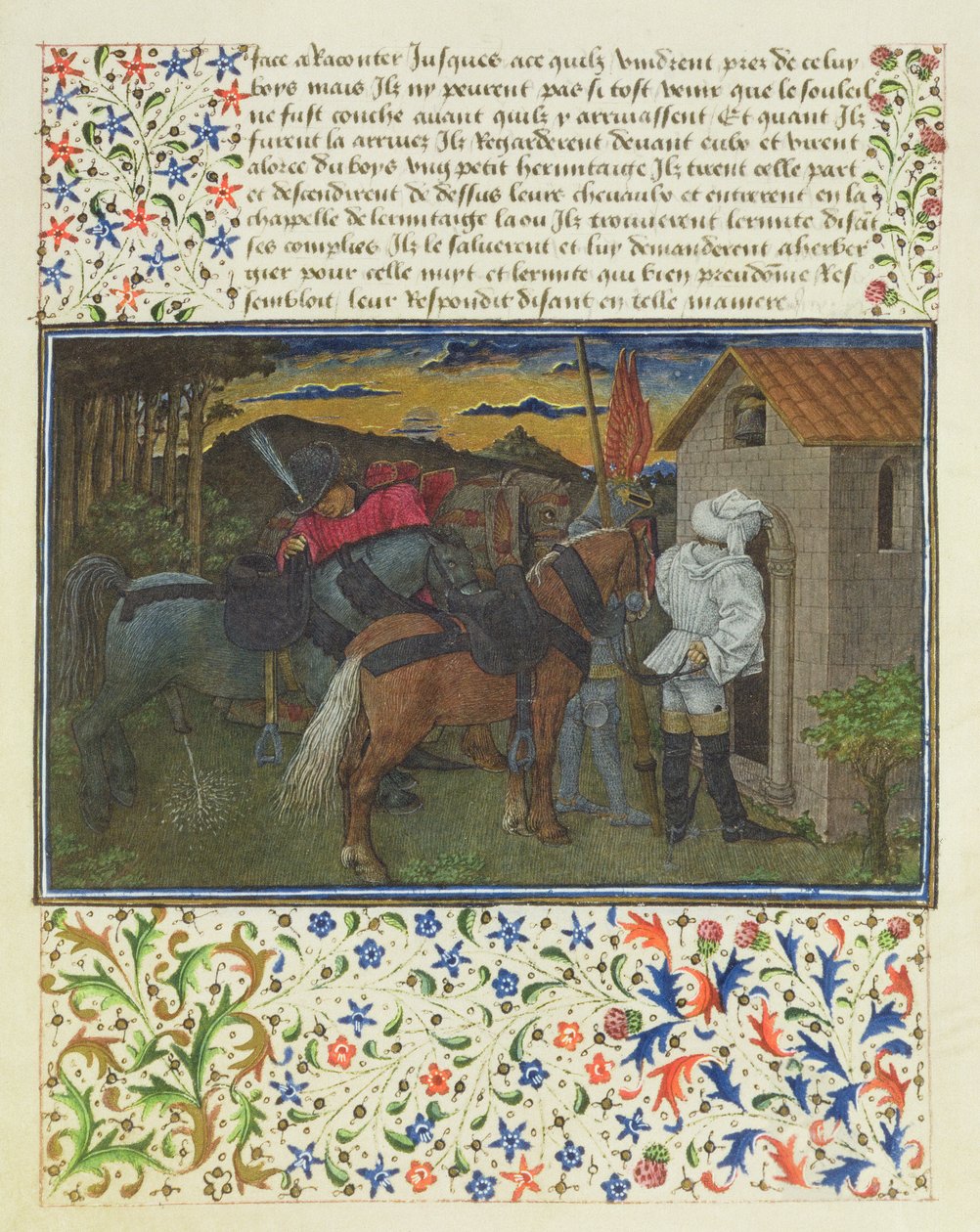 Pani 2597 Serce, pożądanie i hojność późnym wieczorem przed celą pustelników, wydanie faksymilowe Livre du Coeur dAmours Espris Rene dAnjou autorstwa English School