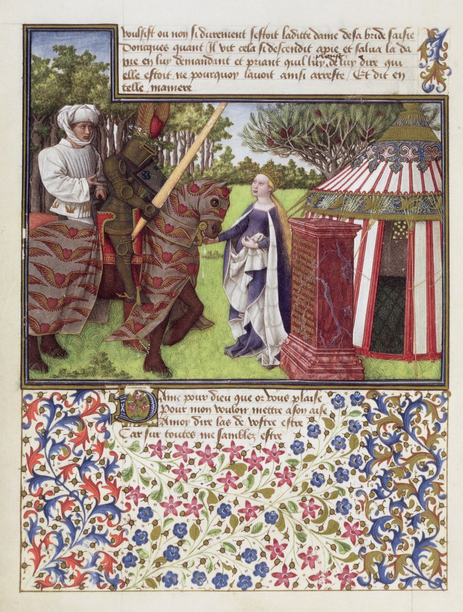 Ms. 2597 Serce i pożądanie z nadzieją w jego domu, wydanie faksymilowe Livre du Coeur dAmours Espris Rene dAnjou autorstwa English School