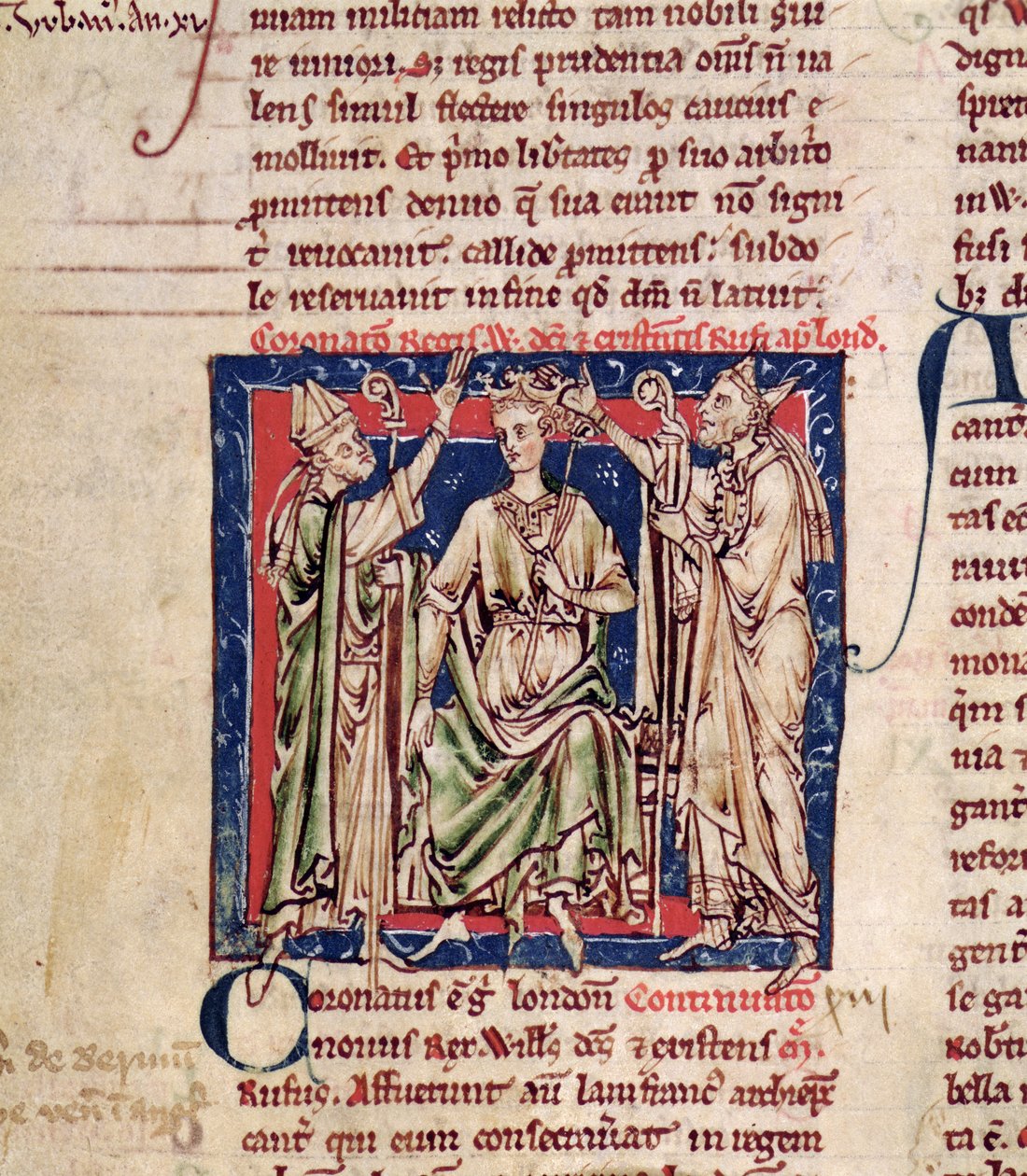 Ms 6712 (A.6.89) fol.126v Wilhelm II (ok.1057-1100) miniatura z Flores Historiarum, Matthew Paris, 1250-52 autorstwa English School