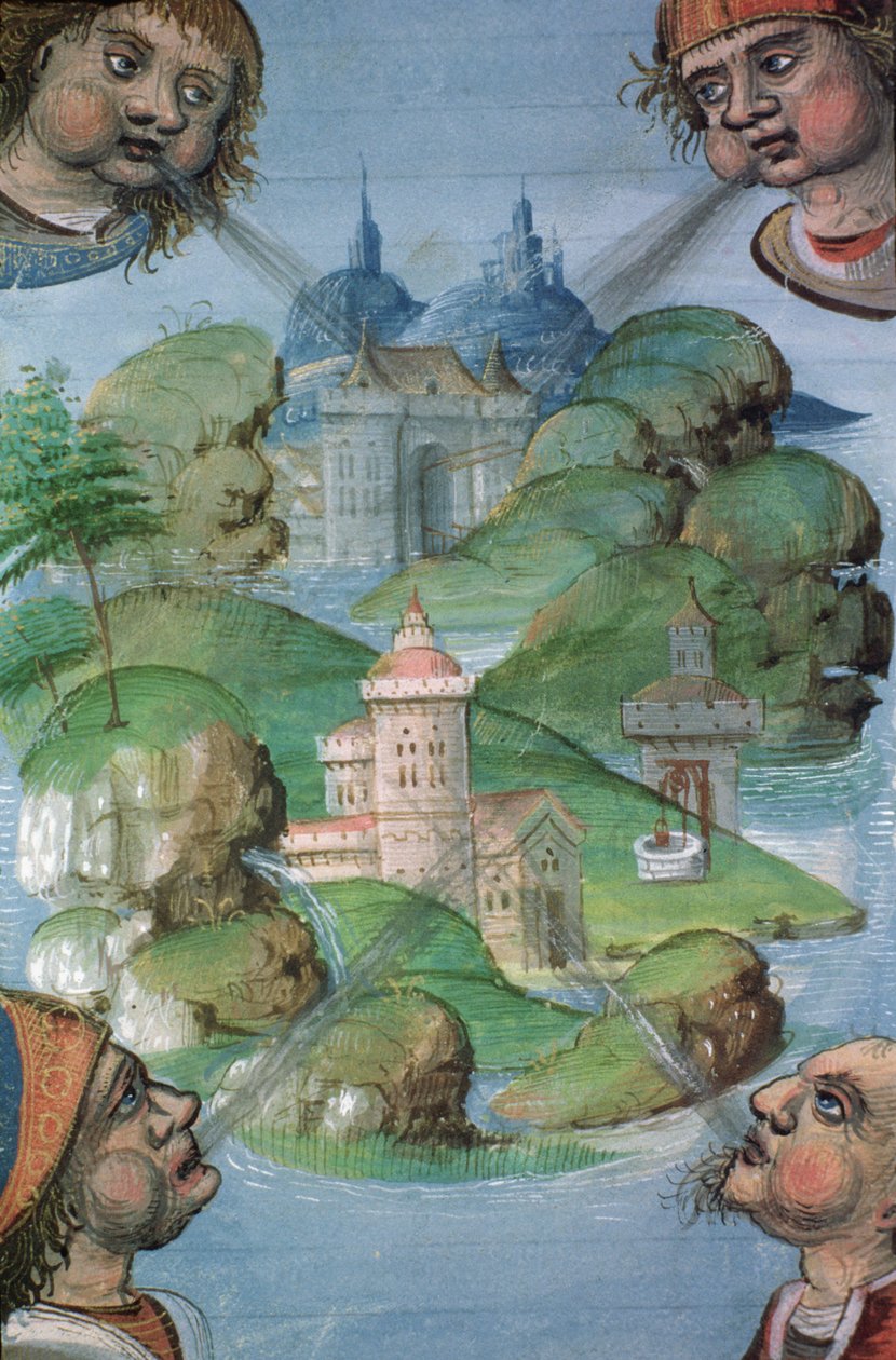 Pani Hunter 9 f.47v City, z psałterza Hunterian, c.1170 autorstwa English School