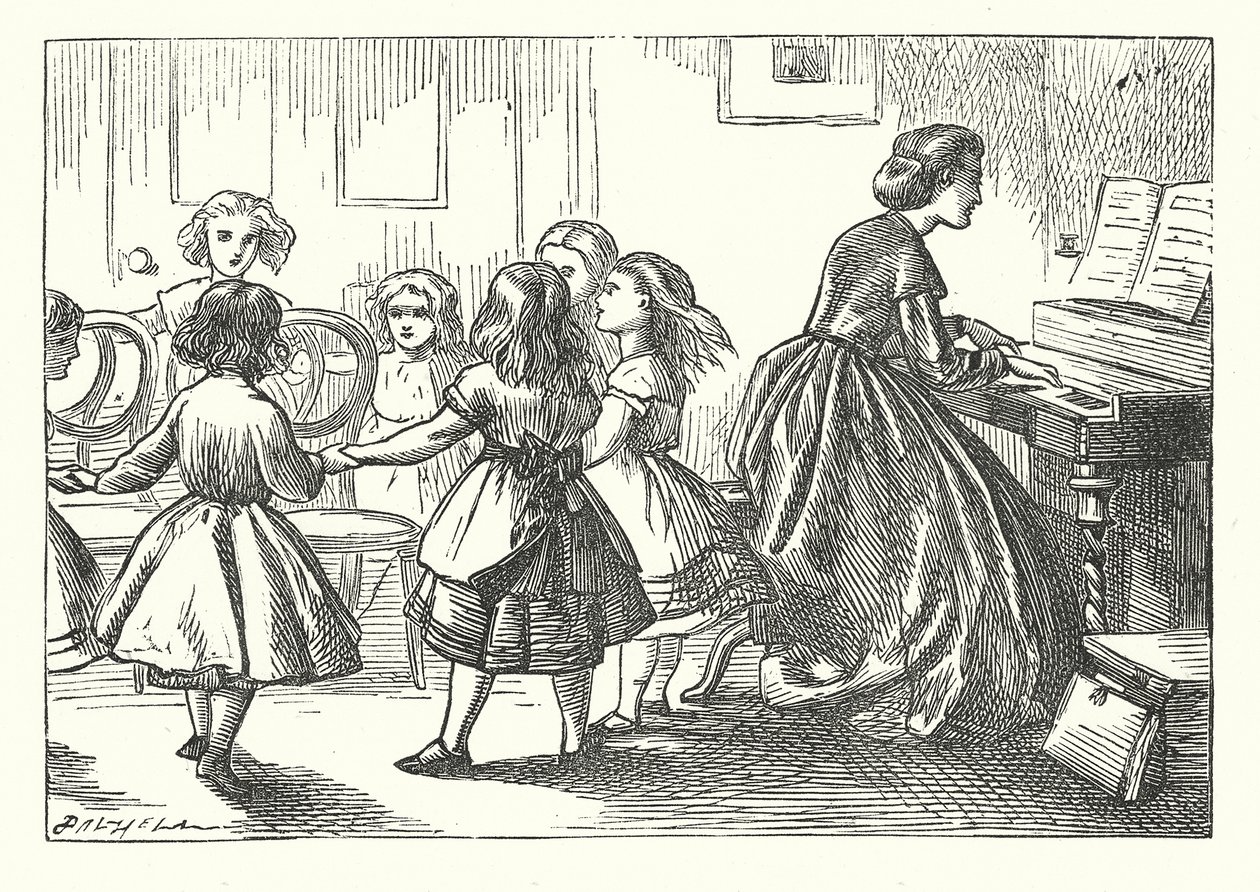 Muzyczny strach (grawerunek) autorstwa English School