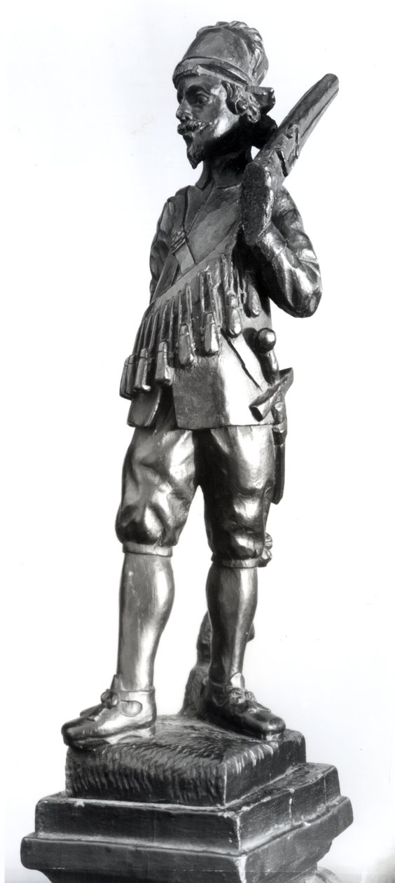 Muszkieter, 1638 (drewno rzeźbione) autorstwa English School