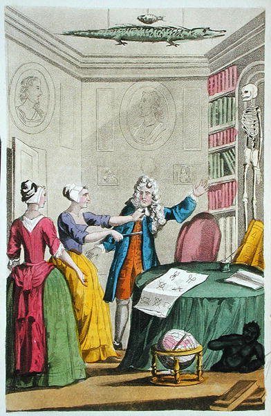 Nan Holland i Tristram Savage okradają doktora Trottera w Moorfields, ilustracja z książki „Życie i przygody najbardziej sławnych bandytów i ulicznych rabusiów...” opublikowanej w 1822 r. (kolor litho) autorstwa English School