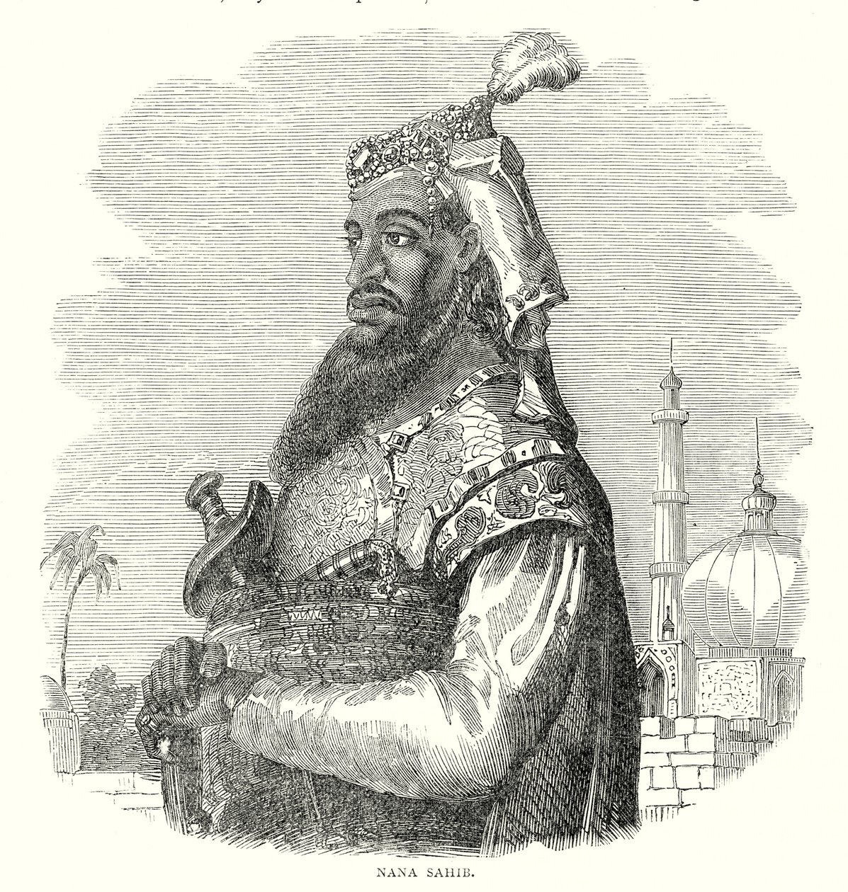 Nana Sahib (grawerunek) autorstwa English School