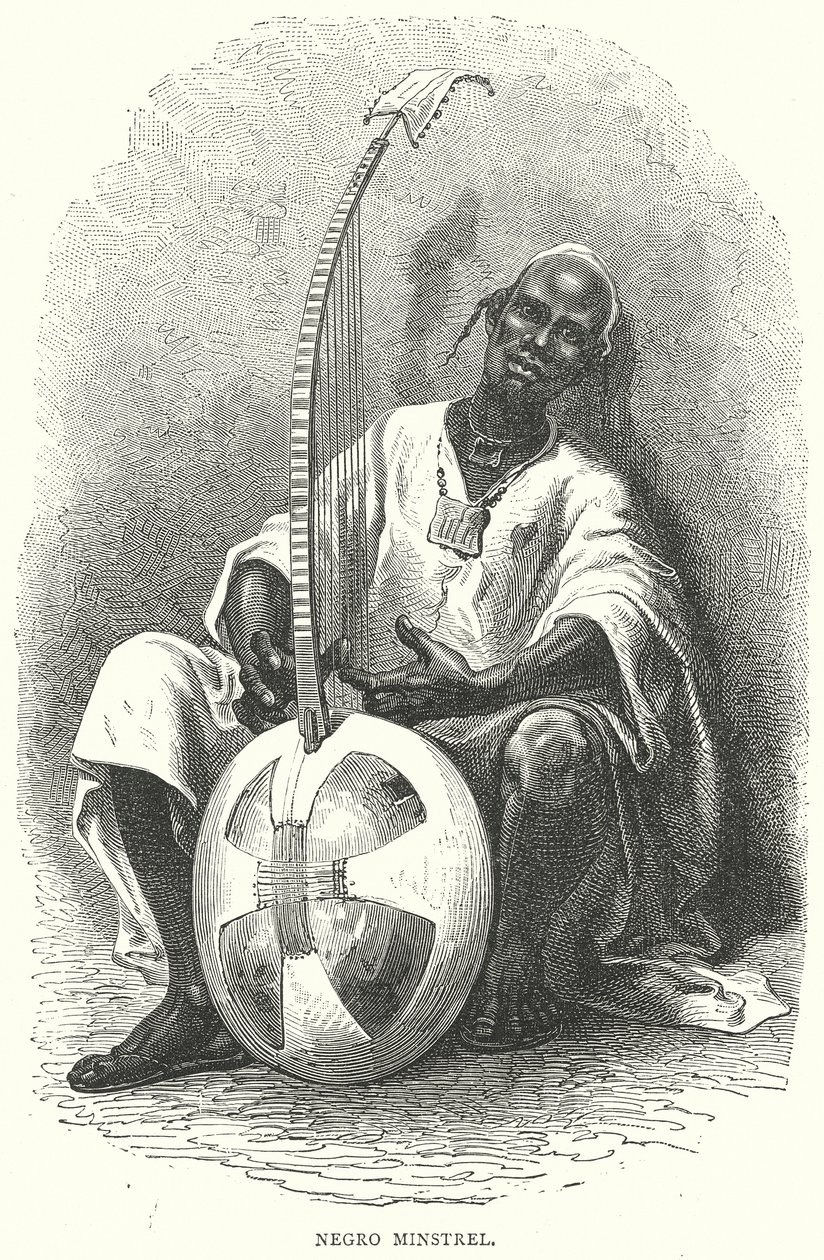 Murzyn Minstrel (rycina) autorstwa English School