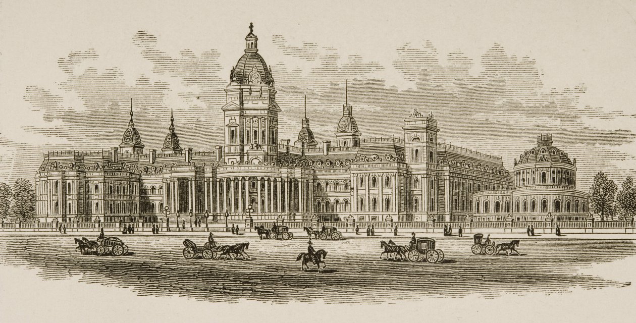 New City Hall, San Francisco, z „American Pictures”, wydanego przez The Religious Tract Society, 1876 r. autorstwa English School