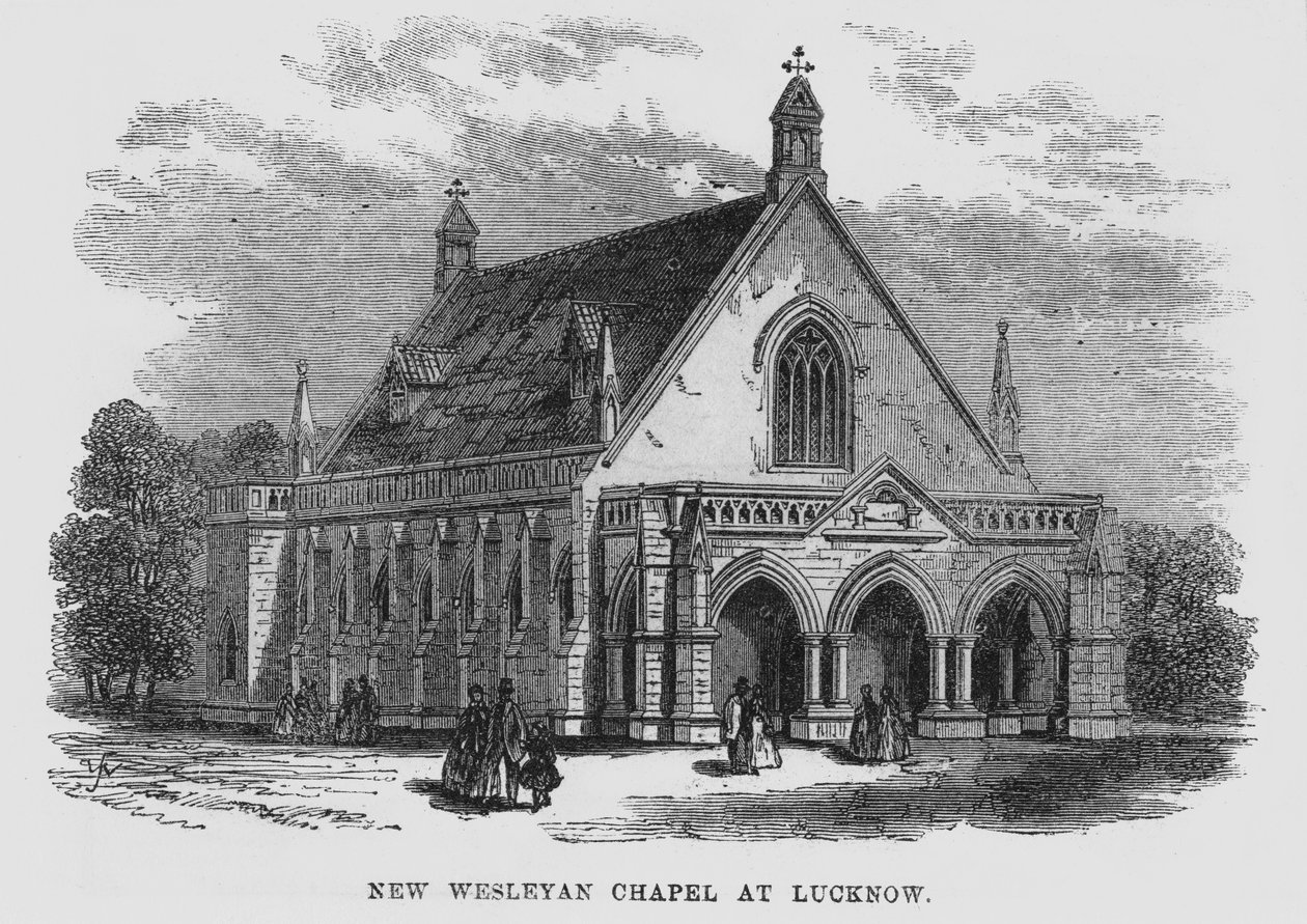 Nowa Kaplica Wesleyańska w Lucknow autorstwa English School
