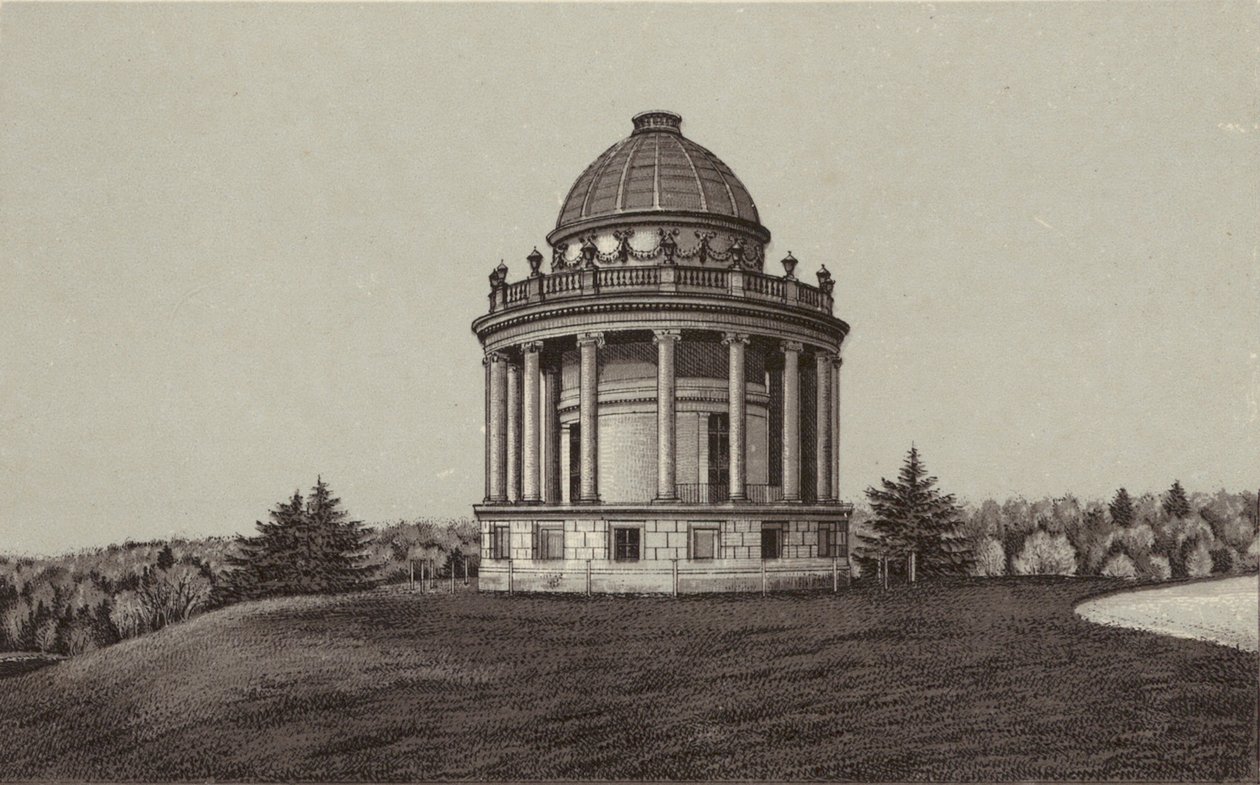 Newbury: Temple, Highclere (litografia) autorstwa English School