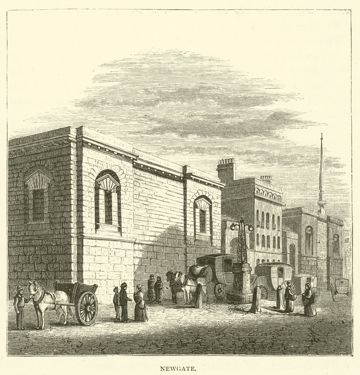 Newgate (rycina) autorstwa English School