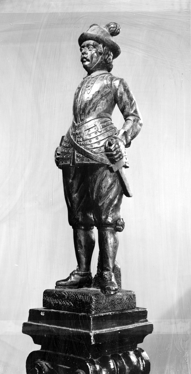 Oficer pikinierów, 1638 (drewno rzeźbione) autorstwa English School