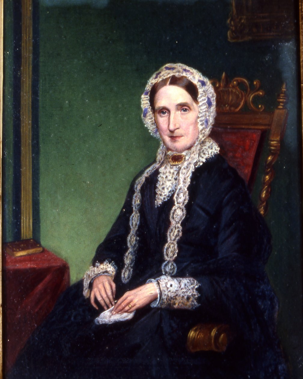 Staruszka w chwastach wdów, ok. 1850 (olej na płótnie) autorstwa English School