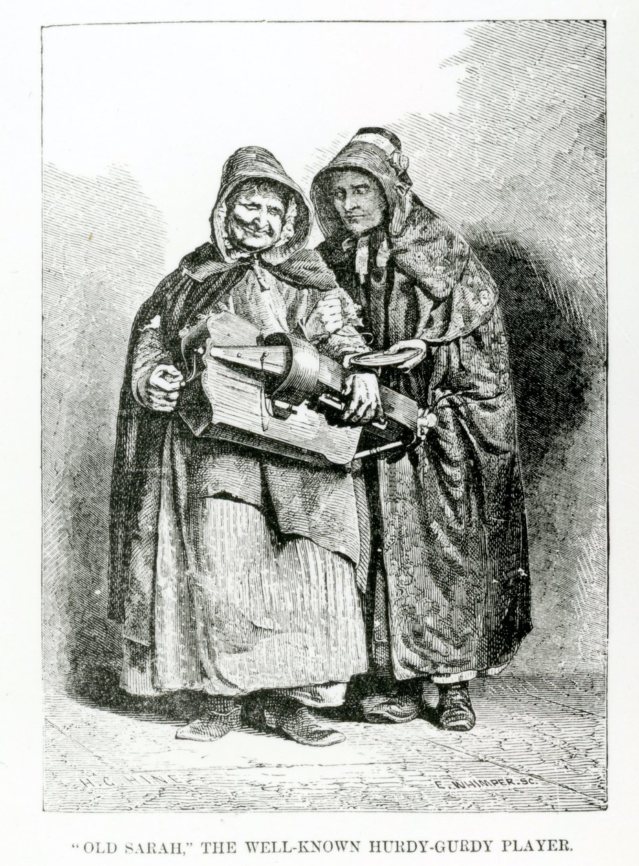 Stara Sarah, znana lira korbowa, ok. 1840 r. autorstwa English School
