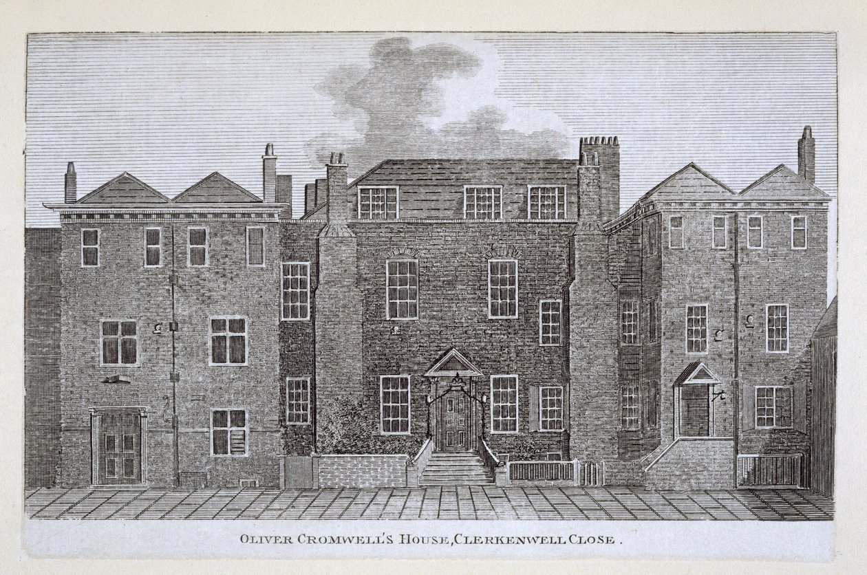 Dom Olivera Cromwella, Clerkenwell Close, XIX wiek autorstwa English School
