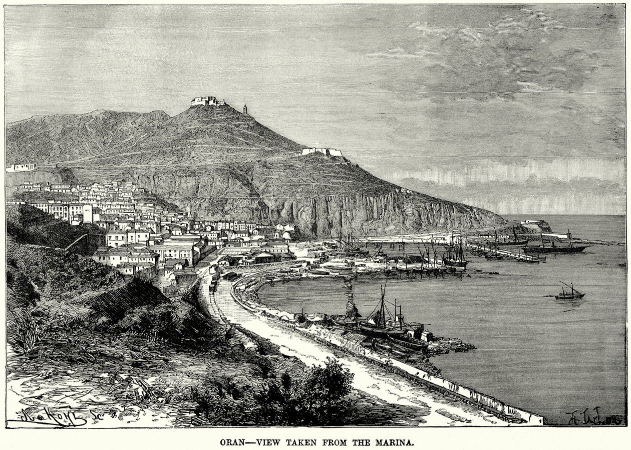 Oran - widok z przystani (rycina) autorstwa English School
