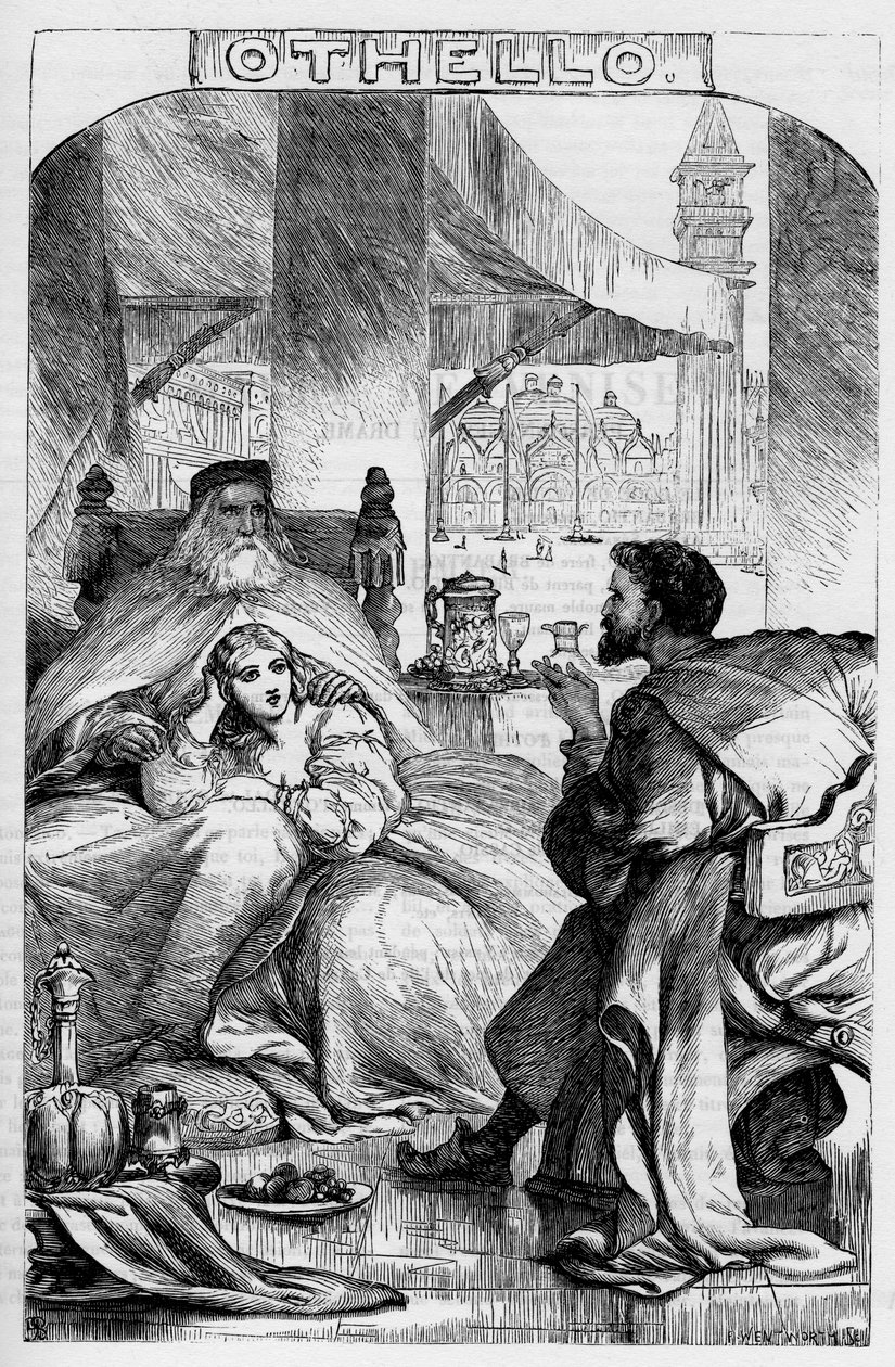 Otello, Maur z Wenecji - Ilustracja w „” Completes by William Shakespeare”” 1866 – Ilustracje i ogólna forma tego wydania zapożyczono z ilustrowanego Szekspira Cassella, opublikowanego w Londynie autorstwa English School