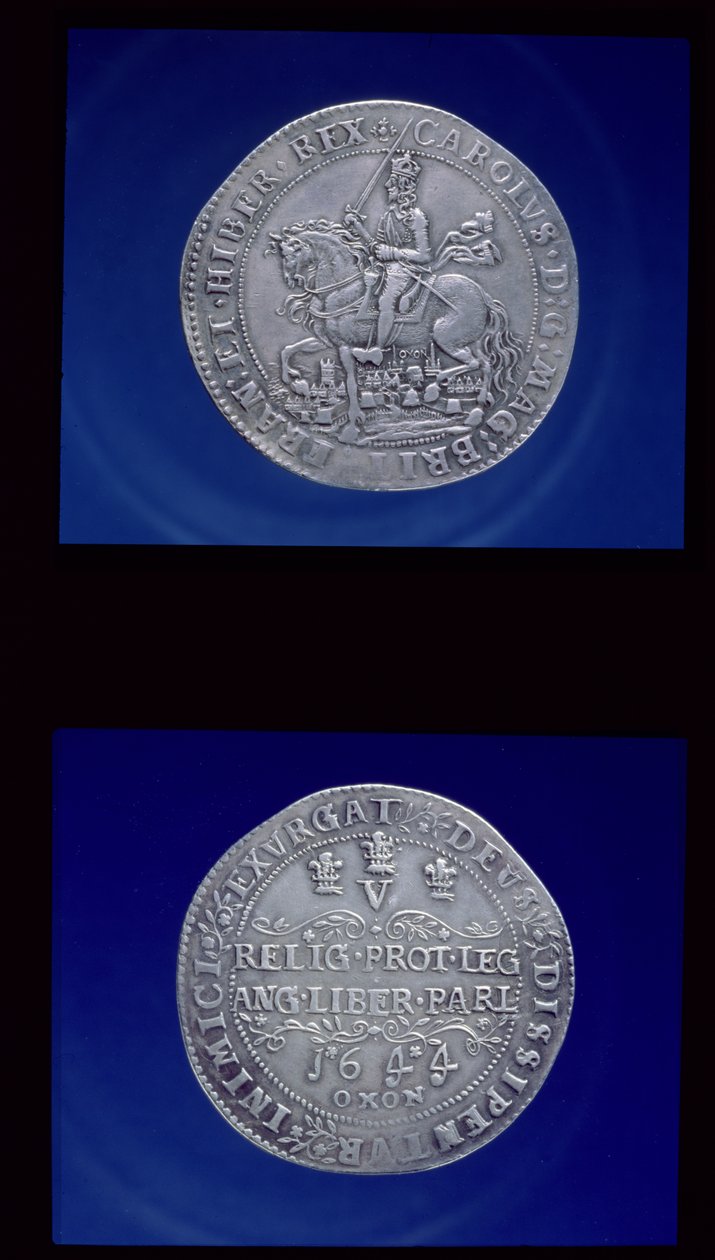 Oksfordzka korona króla Karola I, 1644 (srebro) autorstwa English School