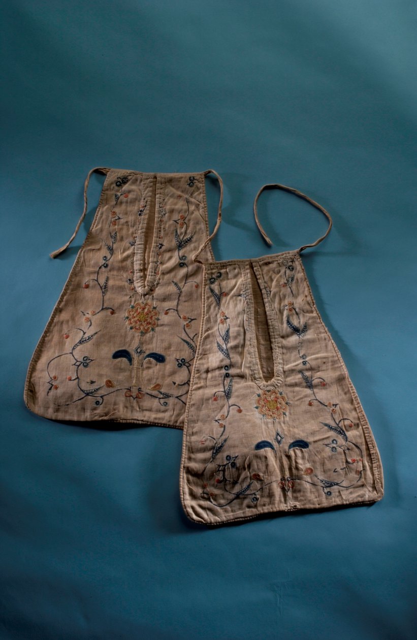 Para dołączonych kieszeni, ok. 1750 (bawełna i jedwab) autorstwa English School