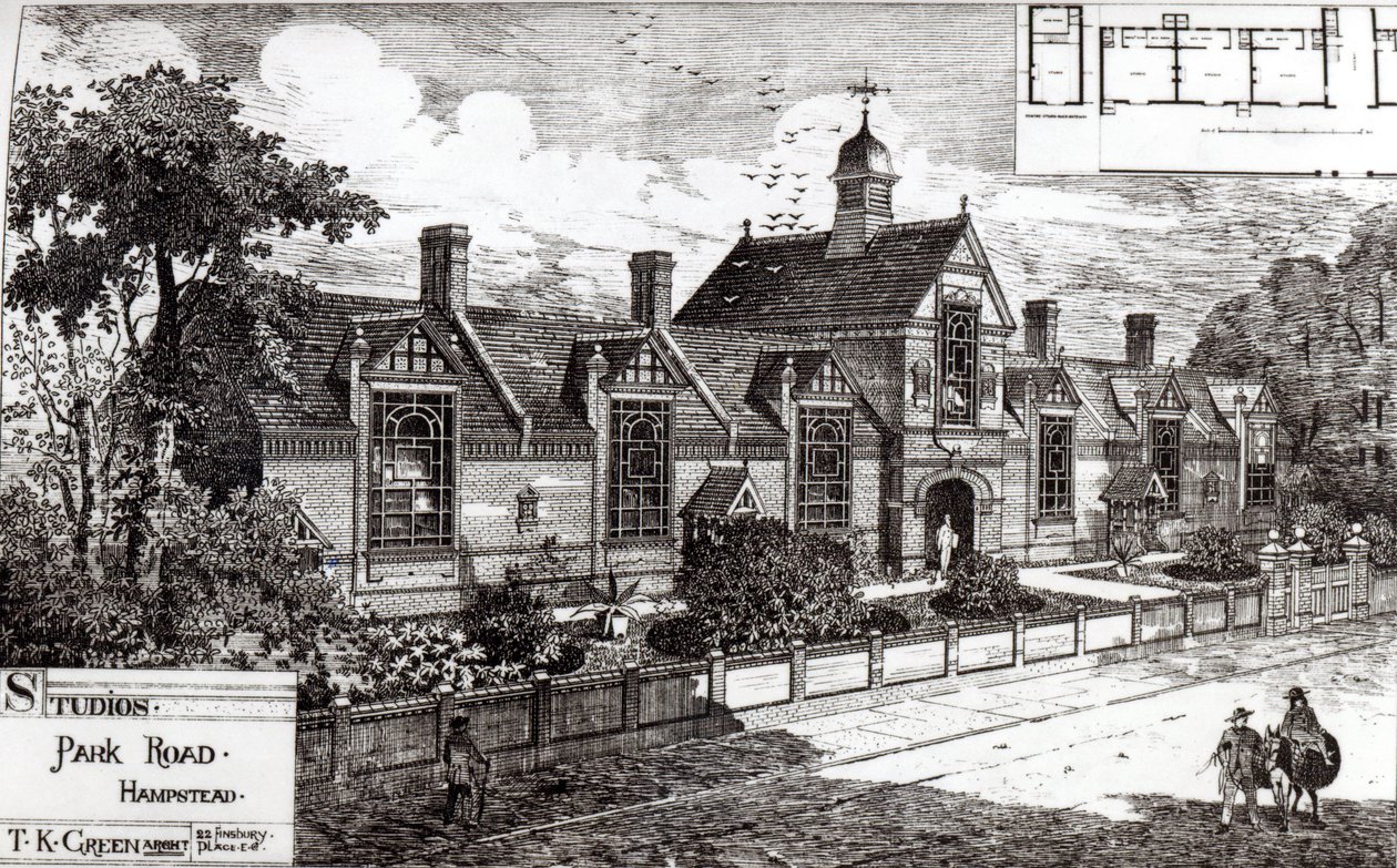 Park Road, Hampstead, z The Building News, 3 września 1880 r. autorstwa English School
