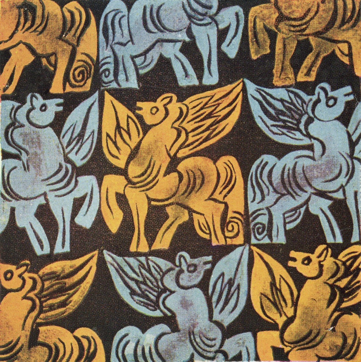 Projekt Pegasus, prawdopodobnie Arts and Crafts Movement (tusz na papierze) autorstwa English School