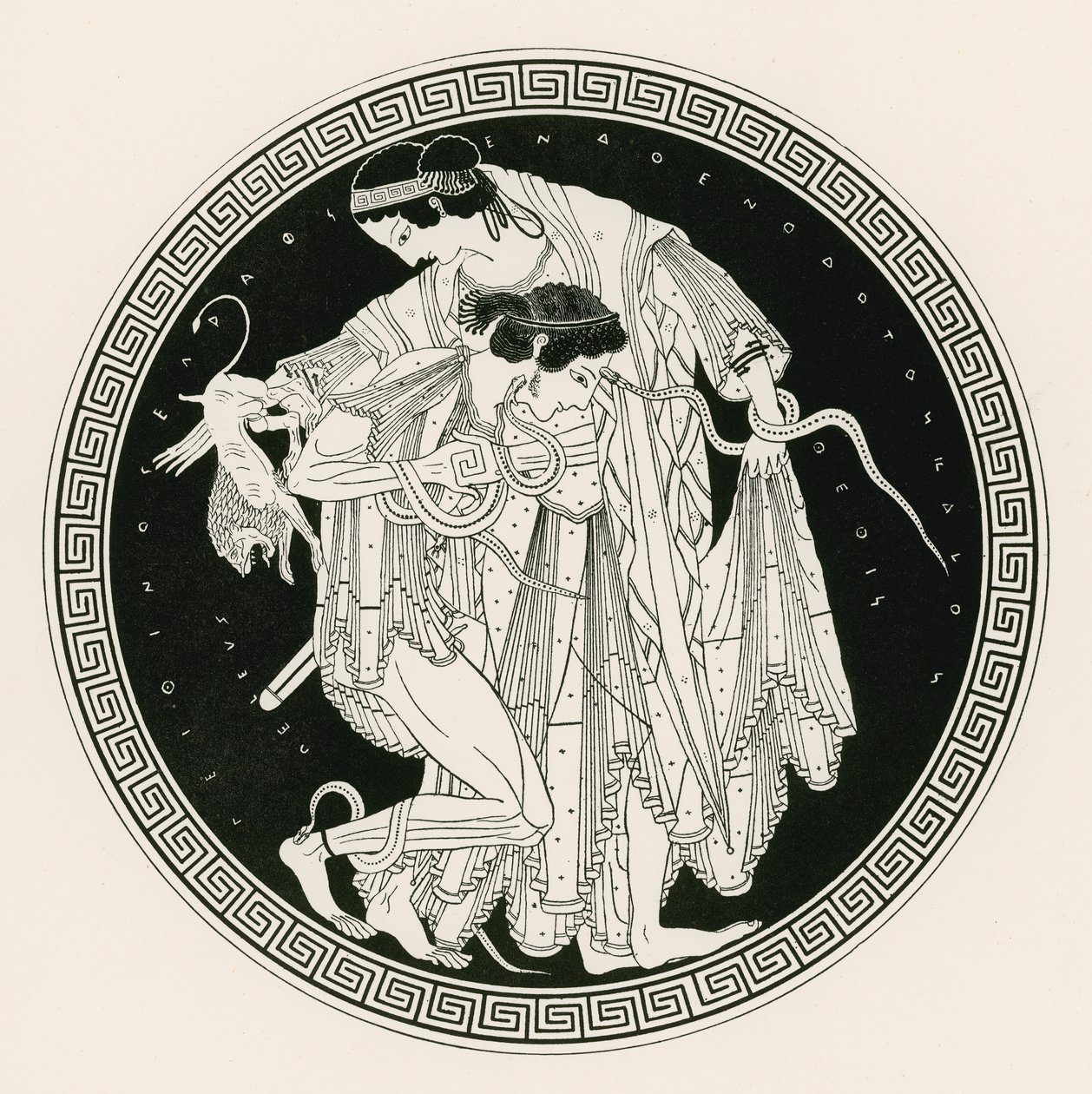 Peleus i Tetydy (rycina) autorstwa English School