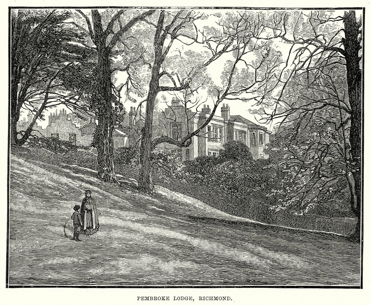 Pembroke Lodge, Richmond (grawerunek) autorstwa English School