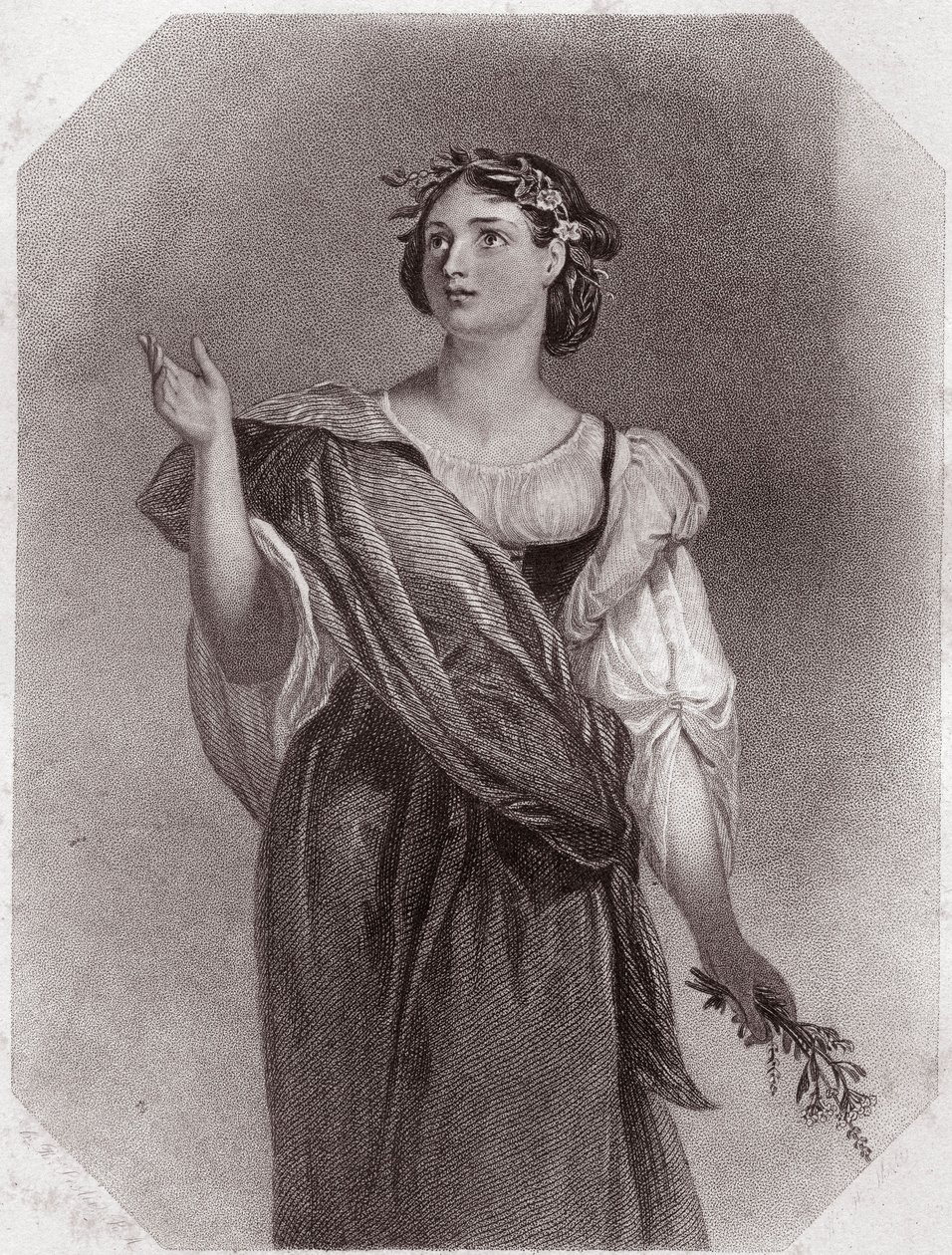 Perdita (Opowieść zimowa) - (Opowieść zimowa) w - „Galeria Kobiet Szekspira, kolekcja czterdziestu pięciu poważnych portretów wczesnych artystów londyńskich, wzbogacona uwagami krytycznymi i literackimi”” ok. 1838 r. - z Galerii kobiety Szekspira autorstwa English School