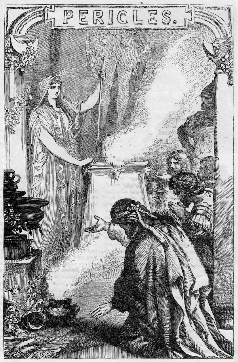 Perykles, Książę Tyru - Perykles, Książę Tyru - Ilustracja w „” Completes de William Shakespeare”” 1866 – Ilustracje i ogólna forma tego wydania zapożyczono z ilustrowanego Szekspira Cassella, opublikowanego w Londynie autorstwa English School