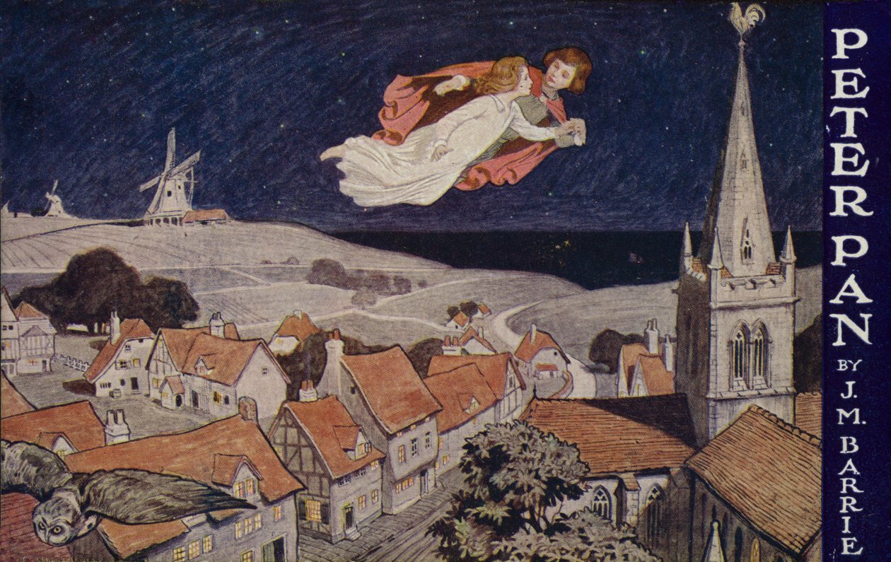 Piotruś Pan, autor: J.M. Barrie (kolorowa litografia) autorstwa English School