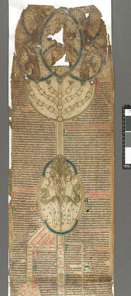 Piotr z Poitiers, Kompendium historii w genealogii Chrystusa (pergamin) autorstwa English School