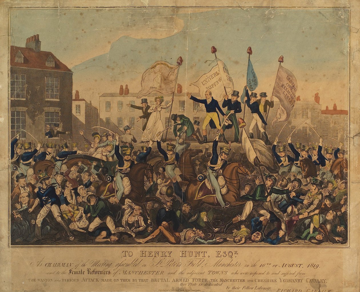 Masakra Peterloo, 1819 autorstwa English School