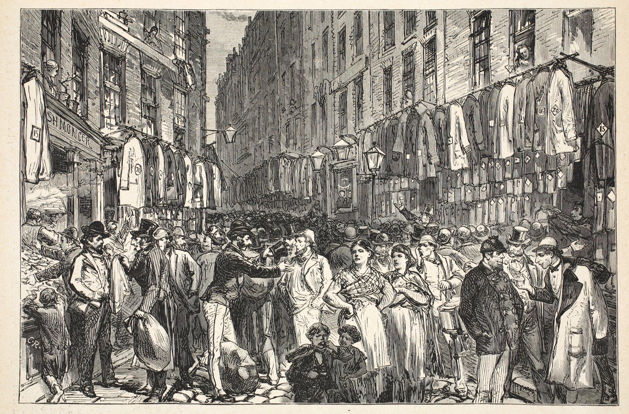 Halka Lane (ulica Middlesex), 1870 autorstwa English School
