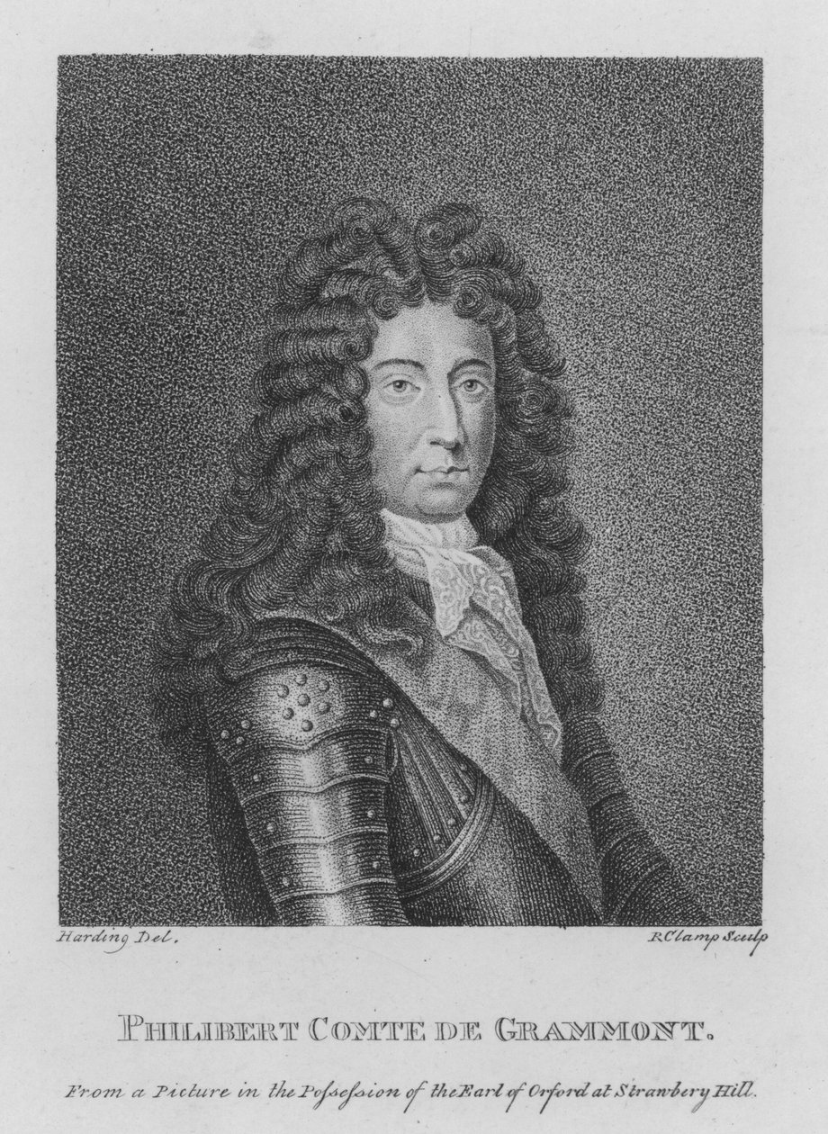 Philibert Comte de Grammont (rycina) autorstwa English School