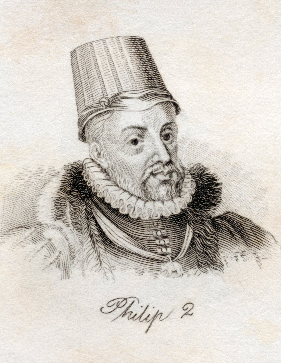 Filip II, ze „Słownika historycznego Krabba”, opublikowanego w 1825 r. autorstwa English School