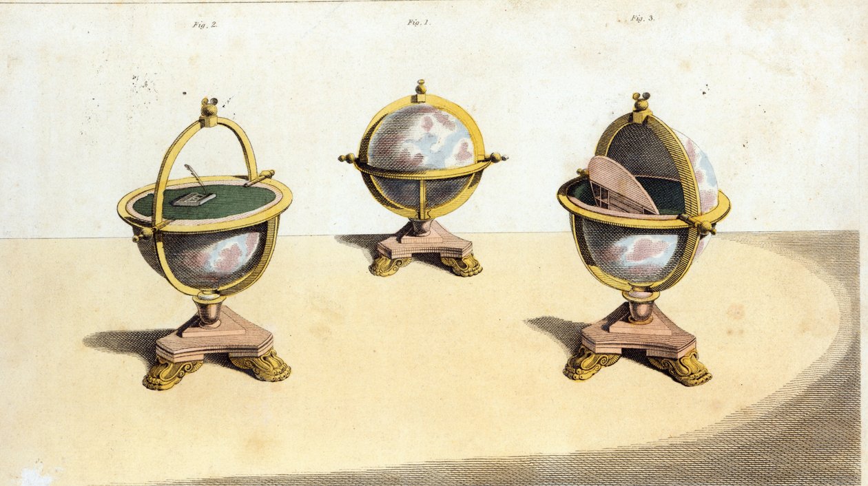 Pitts Gabinet Stół do pisania Globe, pl. 14 Repozytorium Sztuki Ackermanna, wyd. 1 lutego 1810 autorstwa English School