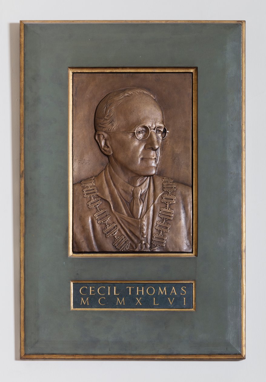 Tablica z Cecilem Thomasem, rzeźbiarzem i medalistą, 1946 autorstwa English School