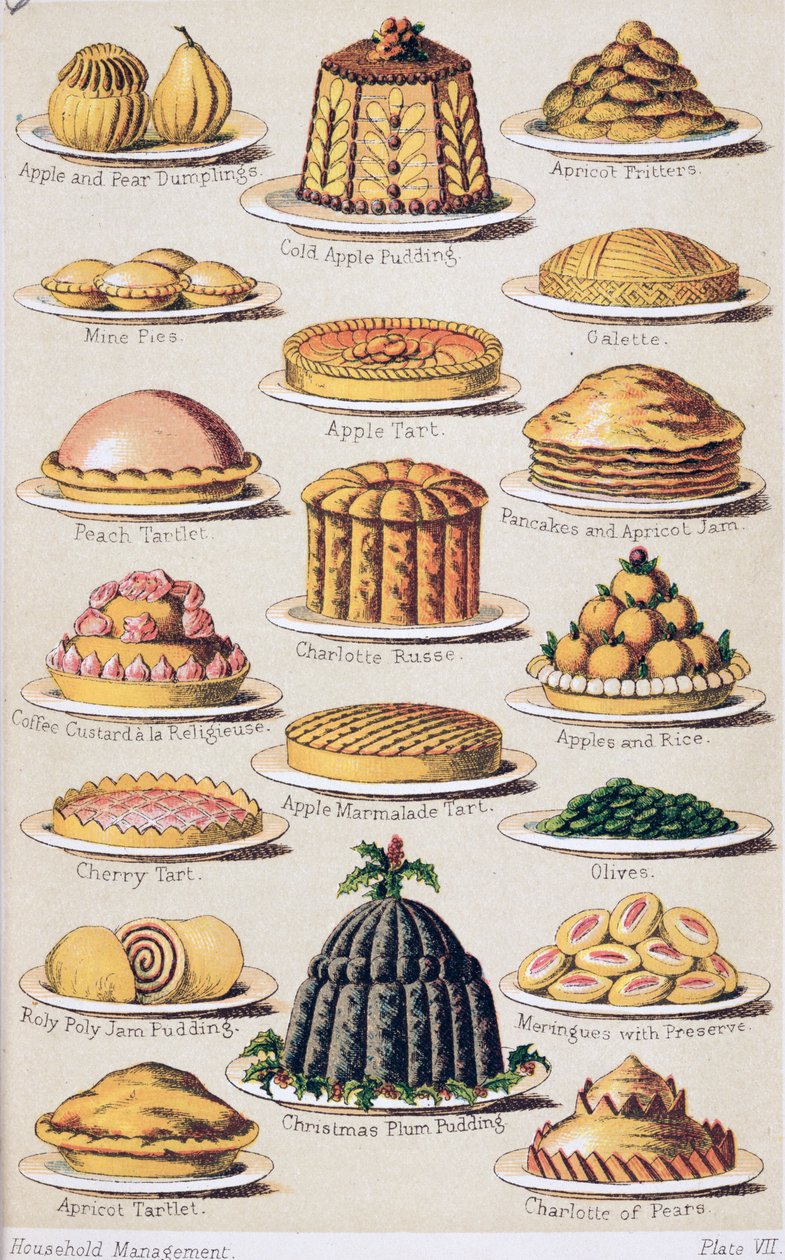 Tablica VIII z „Księgi Gospodarki Domowej Beetona” t.2, pod redakcją pani Isabelli Beeton autorstwa English School