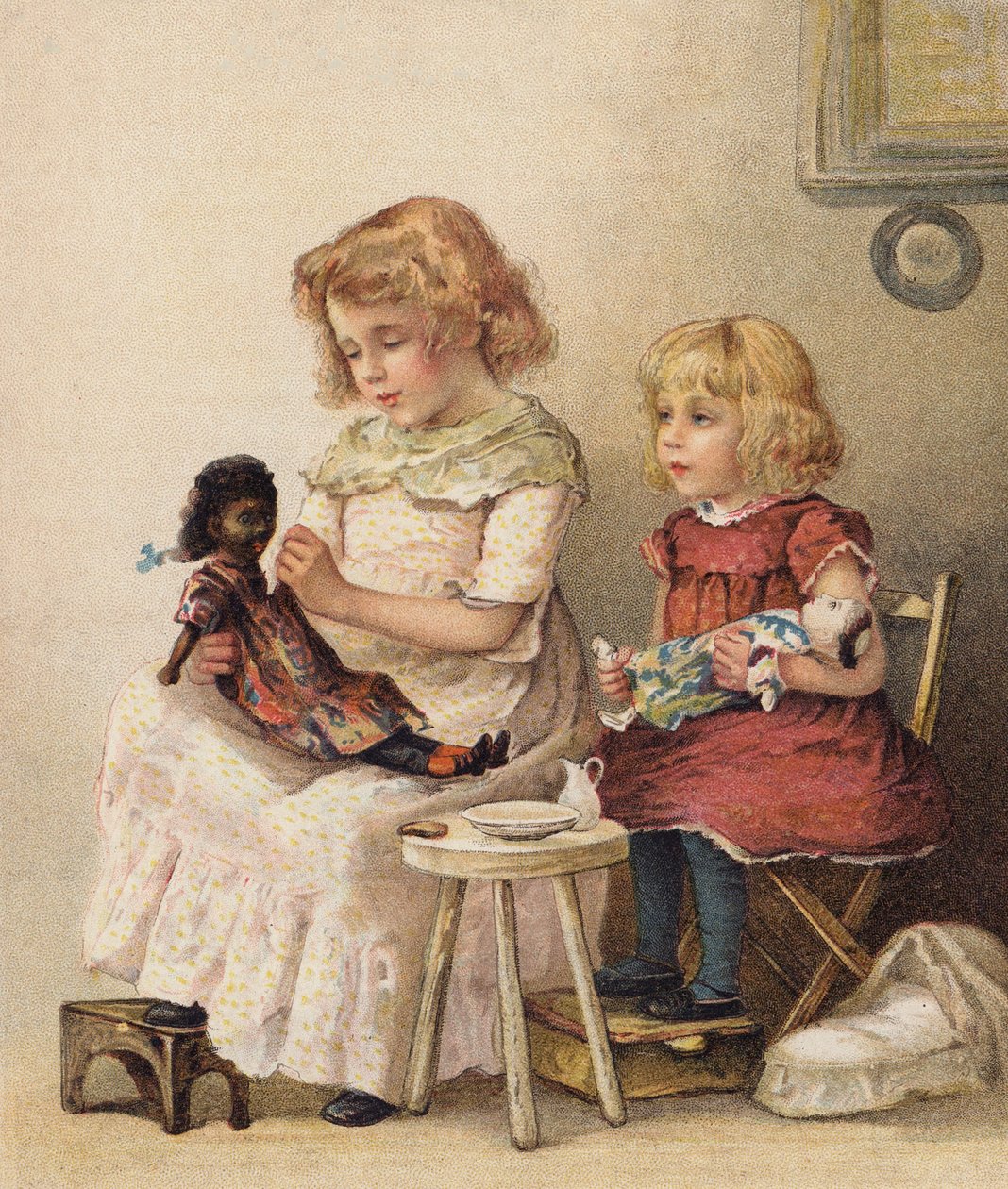 Zabawa w matki (chromolitho) autorstwa English School
