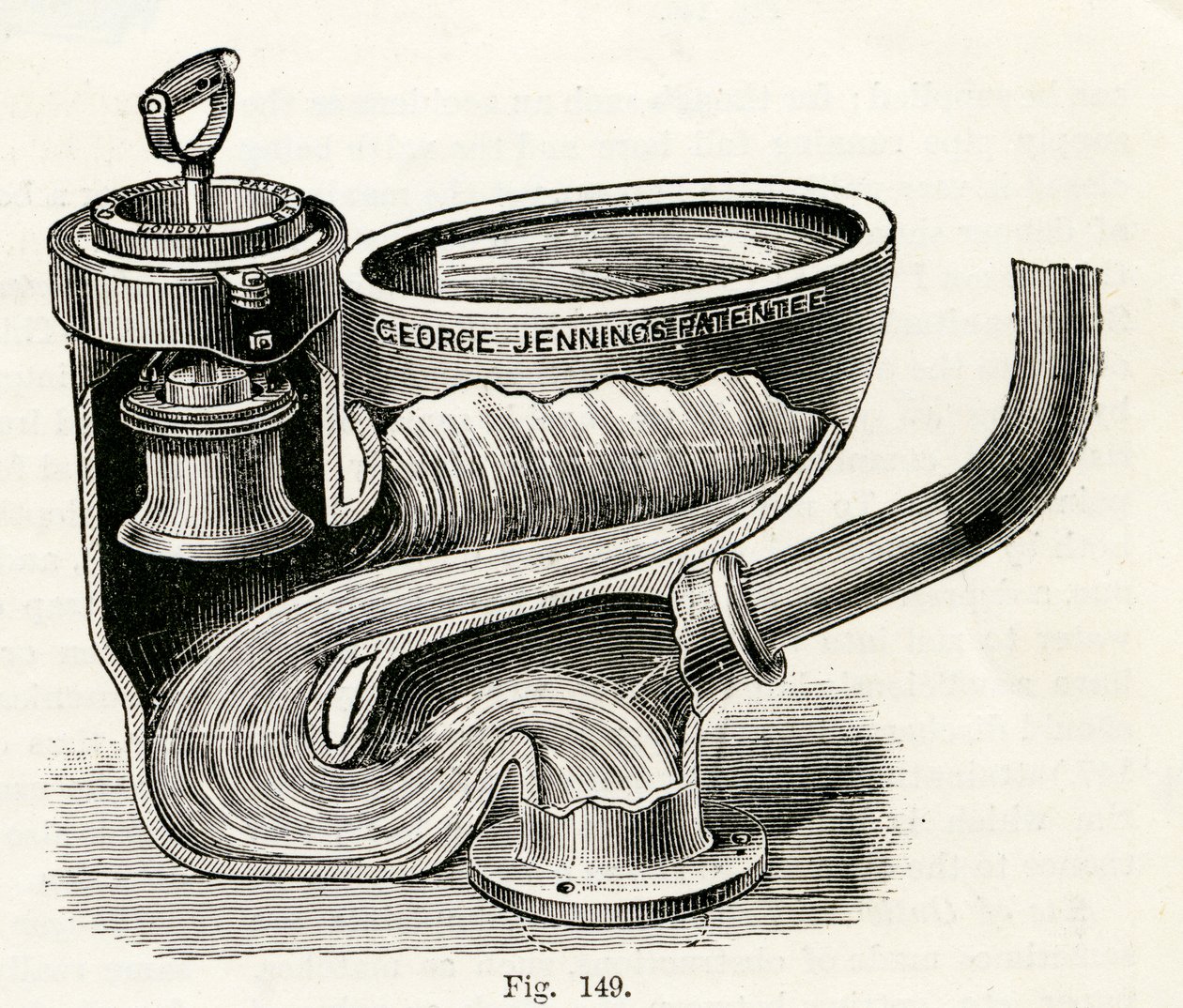 Szafa z zaworem tłokowym, z podniesionym uchwytem, 1870 autorstwa English School
