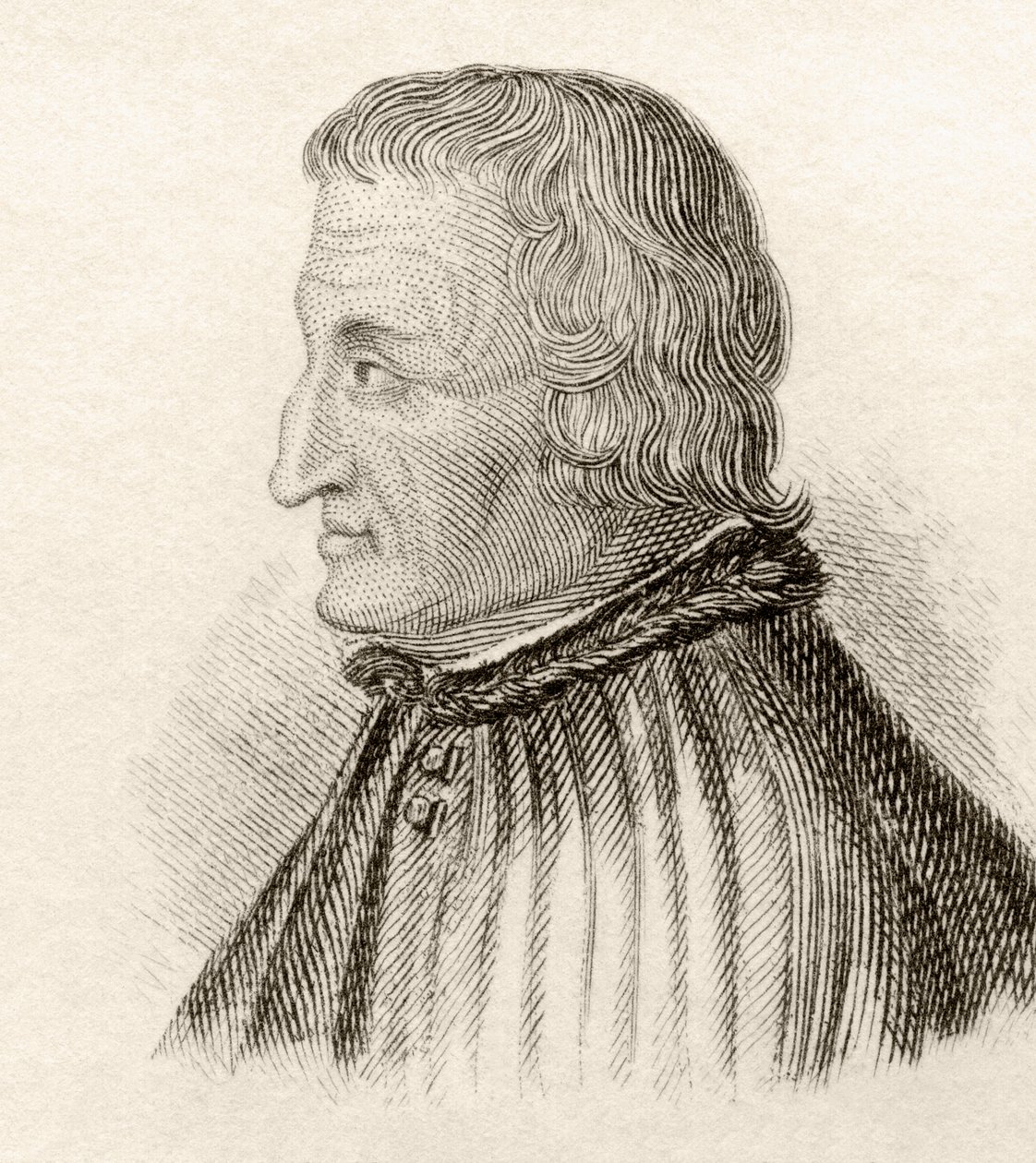 Polydore Vergil, ze „Słownika historycznego Krabba”, opublikowanego w 1825 r. autorstwa English School